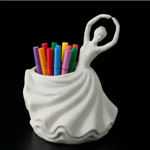 Ballerina Pen Holder – Elegant Decorative Desk Sculpture