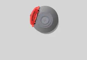 Brake disc with caliper