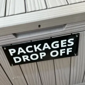 Drop Off Package Porch Sign