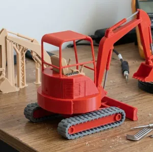 Realistic Excavator Model | Heavy Machinery Assembly Toy