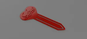 Bookmark Heart and Love