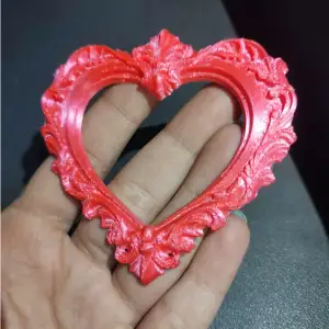 Ornate Vintage Heart Frame With Floral Scroll Border