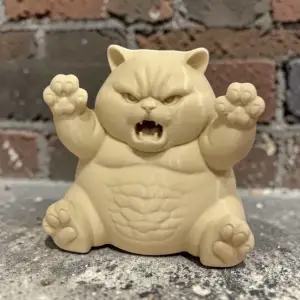 Angry "Bodybuilder" Cat