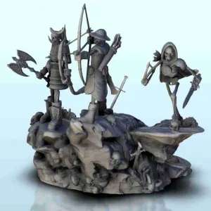 Trio of undead archers - figure dark miniatures warhammer