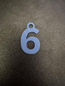 Number Keychain 6