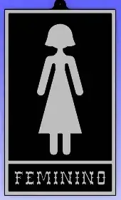Placa de Banheiro - TOILET