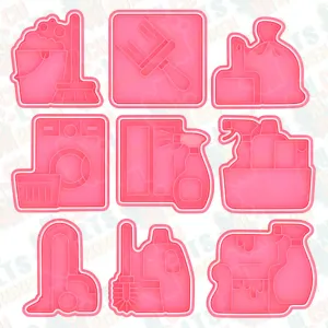 Cleaning service cookie cutter set of 9
