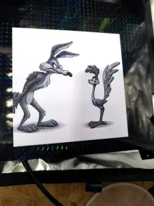 Wile E. Coyote & Road Runner Hueforge Wall Art – Looney Tune