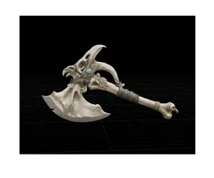 Tribal Raven Bone Fantasy Battle Axe
