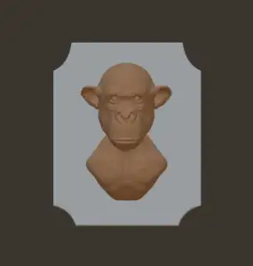 chimpanzee head wall mount