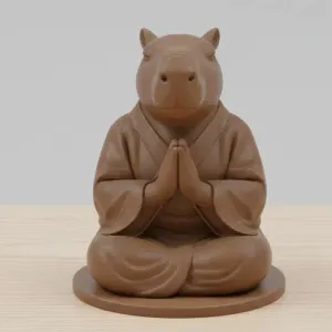 Capybara Meditating Monk