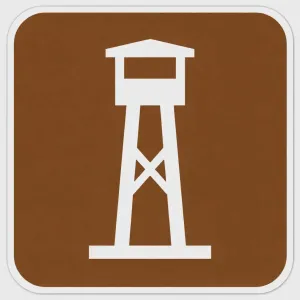 Fire Lookout / Observation tower sign for parks  and Trails