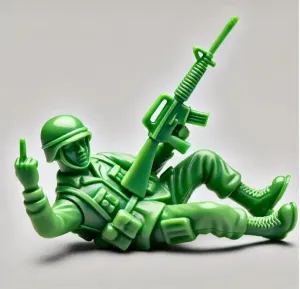 soldier shooting bird