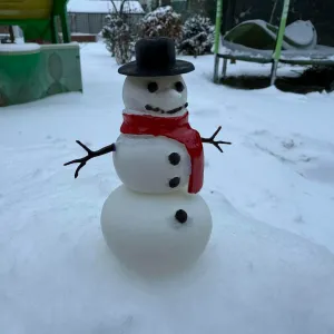 Beautiful winter snow snowman 2026