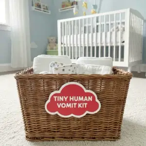Tiny human vomit kit..