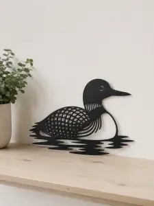 Salon Lake Bird Silhouette Wall Art Home Decor