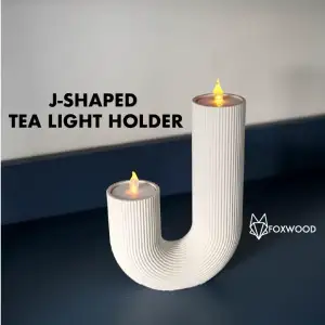 J-Shaped Tea Light Holder