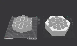 honeycomb-style hexagonal storage box