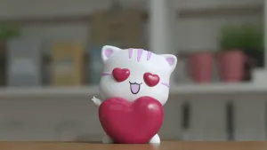 Влюблённая Кошечка С сердцем