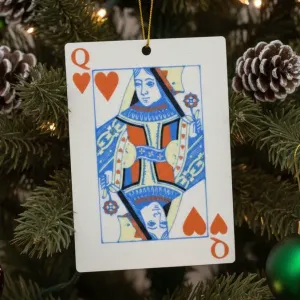 Hearts Playing Cards Christmas Tree Ornaments