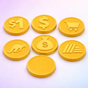 🛒Trolley Token Australia | $1 Coin Size | 7 Designs