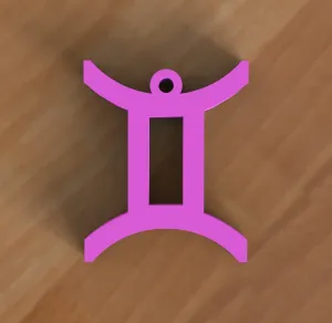 Zodiac Gemini Keychain