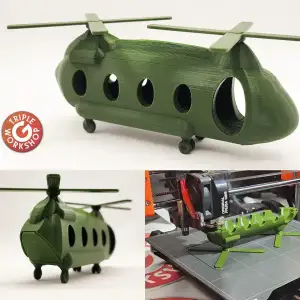 Chinook Helicopter - No Supports - Print in Place