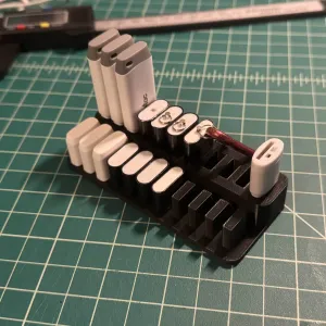 USB Drive Storage with Cap/Cover holders.