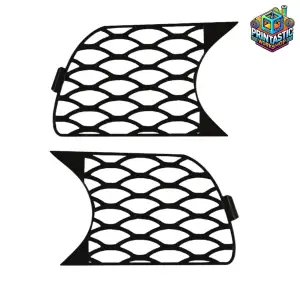 BMW E46 M-TECH FOG LIGHT MESH COVERS – FRONT BUMPER GRILLES