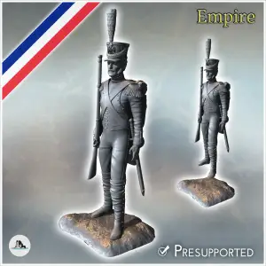 French Napoleonic infantry soldier standing on guard (17) -