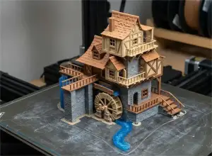 Mansion with a watermill