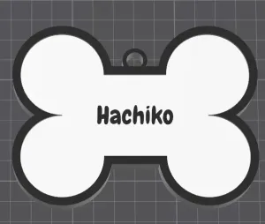 NFC Dog Bone Pet Tag|Chapa Hueso para Perro con Espacio NFC