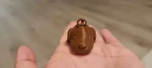 Articulated dog keychain print in place