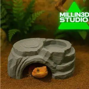 Rock Cave Home for Pets Hide for Lizards geckos hamsters