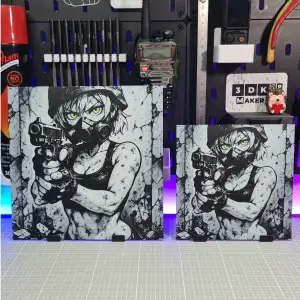 Girl Anime Gas Mask Gun – Hueforge – 4 Colors