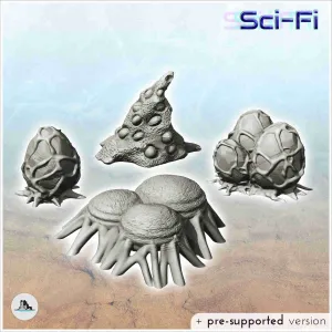 Set of alien eggs (3) - miniatures figure warhammer science