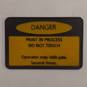Print in process Sign