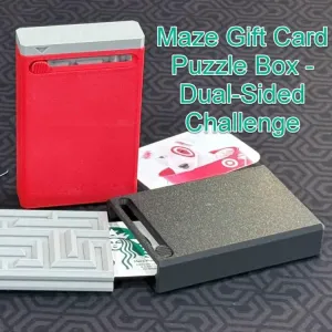 Maze Gift Card Puzzle Box – Dual-Sided Challenge