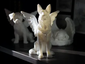 German Shepherd with Angel Wings