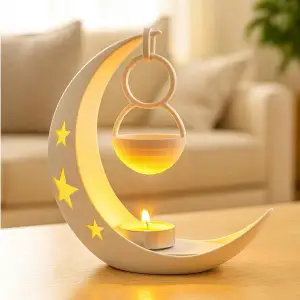 moon candle holder with essence fragrance