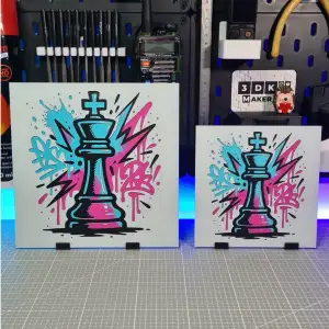 Chess Art Graffiti King – Hueforge – 4 Colors