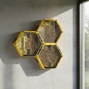 Modular Indoor Bee Hive – Stackable Hexagon Frames