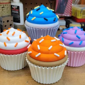 Cupcake Shaped Two Compartment Container
