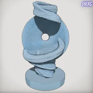 Decoration Sound Sculpture Model Abstract Wave