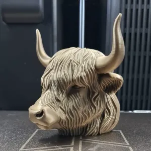 Highland Cow Head Bust