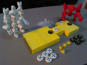 Royal Game of Ur with Print-in-place hinged board