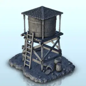 Wooden water tank - Terrain scenery West Old
