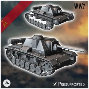 SU-76i 76mm SPG (commander version) - WW2 miniatures armor w