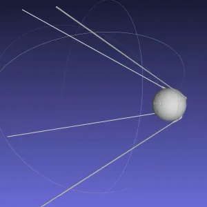 Sputnik Satellite 3D-Printable Scale Model