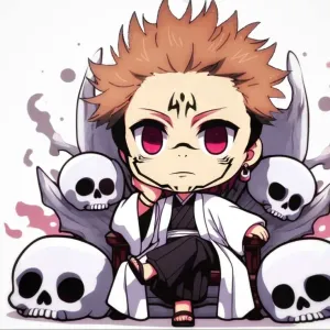 Sukuna trono chibi